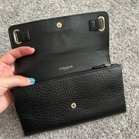 Coach leather wallet NWT black color - Picture 3 of 8